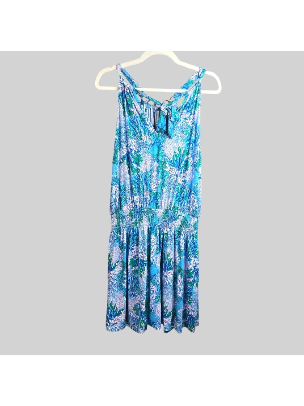Lilly Pulitzer Skort Dress Blue Pink Sleeveless Tropical Floral Summer Vacation - Picture 3 of 11
